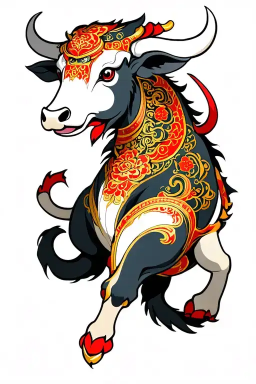 ox Chinese zodiac tattoo design idea