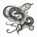 cancer and capricorn zodiac sign tribal tattoo design idea