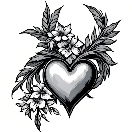 mcalpine crest and heart tattoo design idea