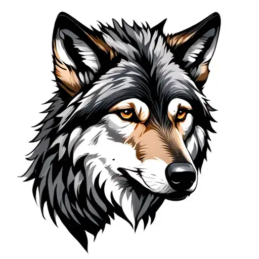 Wolf tattoo design idea