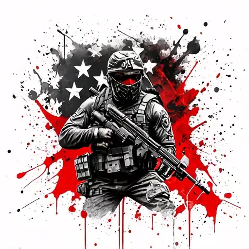 Alpha Company, 2nd Battalion, 75th Ranger Regiment blended with the Spartan warrior tattoo design idea