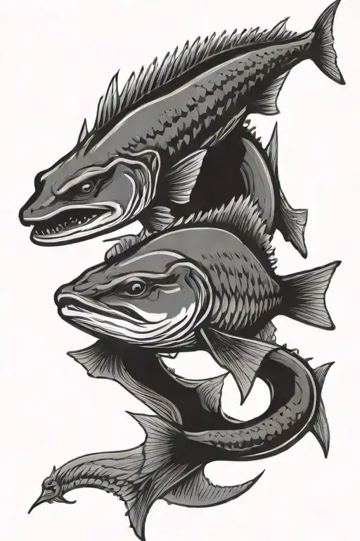 sturgeon tattoo design idea