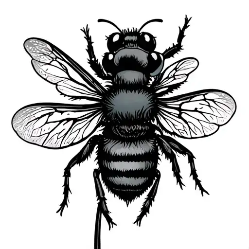 bee, 3 leaf clover tattoo design idea