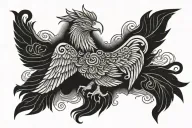 hindu eagle sternum tattoo design idea