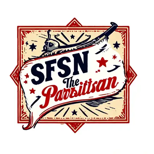 SFSN the partisan phrase in a traditional flash style akin to sailor Jerry  tattoo design idea