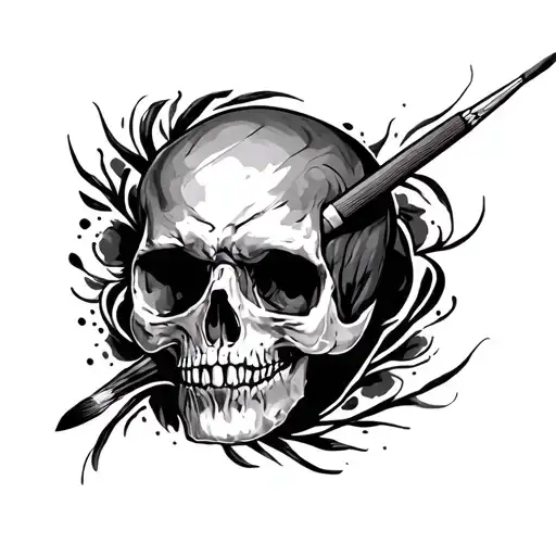 To beat the scar to the original tattoo on the brushes, a realistic photo. tattoo design idea