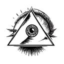 all seeing eye triangle tattoo design idea