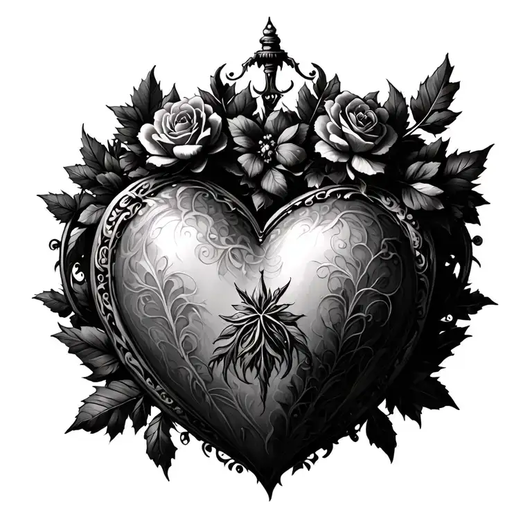baum j s l herz Ornamente tattoo design idea