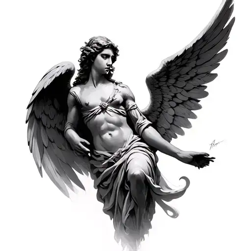 Angel Raphael tattoo design idea