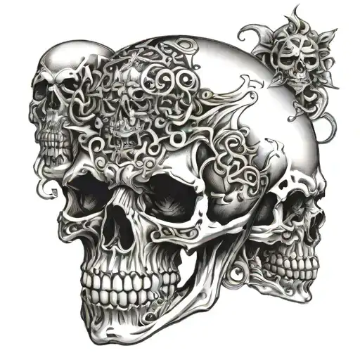 Create a tatoo art for wristIt's a word KALI include 4 skulls with it and a long toung tattoo design idea