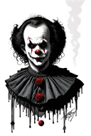 Pennywise face tattoo design idea