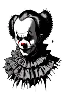 Pennywise face tattoo design idea