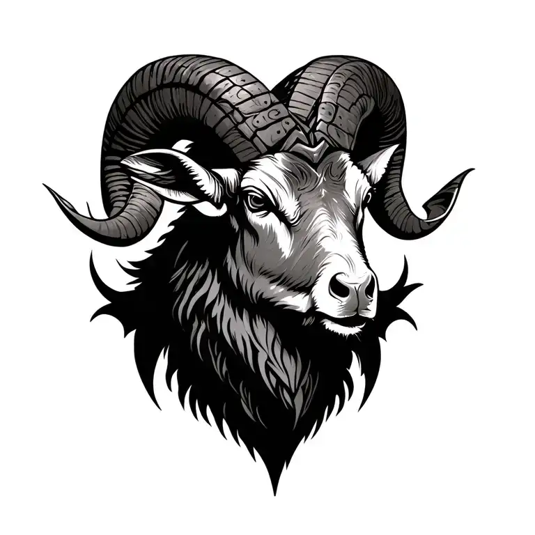 Norse ram head tattoo tattoo design idea