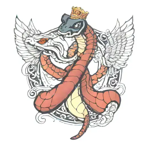 king cobra emerging tattoo design idea
