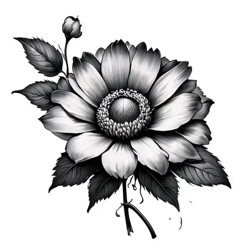 loss grief flower overcome tattoo design idea