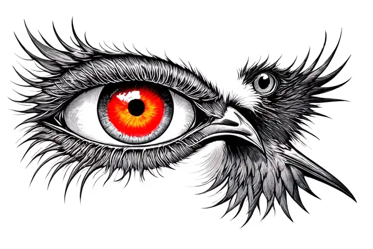 Raven in Itachie style With a well detailed sharingan eye tattoo design idea