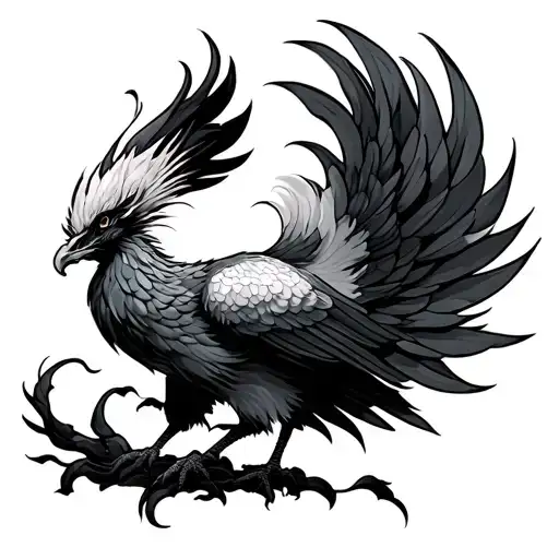 Japanese Style Phoenix tattoo design idea