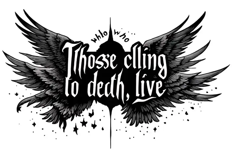 "Those who cling to death, live" John Wick tattoo design idea