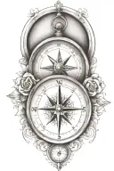 compass and pocket  tattoo design idea