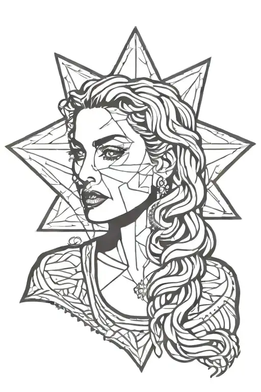 Madonna superstar tattoo design idea
