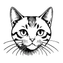 orange cat tattoo design idea