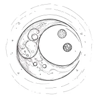 Moon tattoo design idea