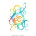 intertwine Aquarius Leo Gemini symbol tattoo design idea