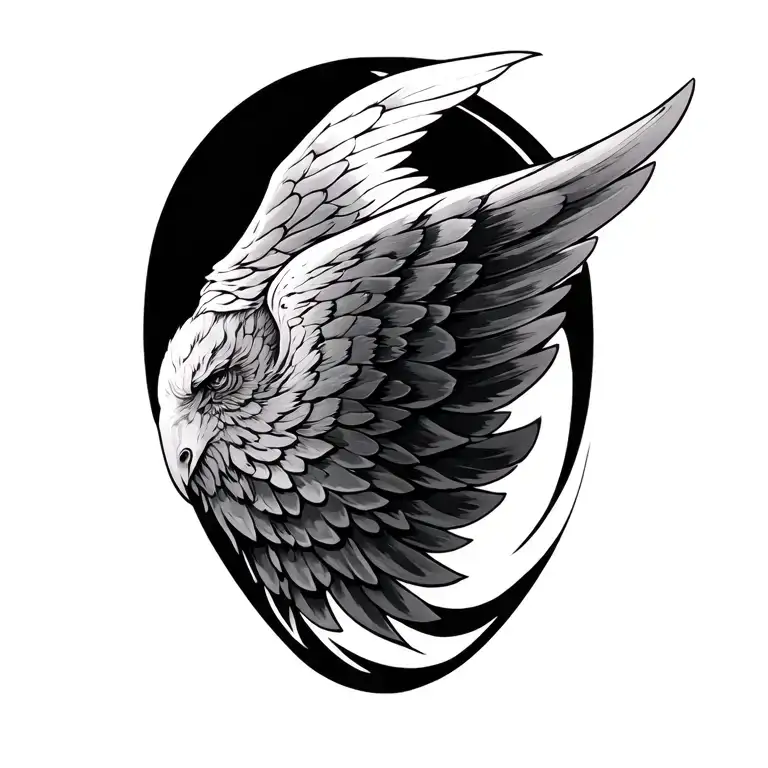 wing left arm sleeve tattoo design idea