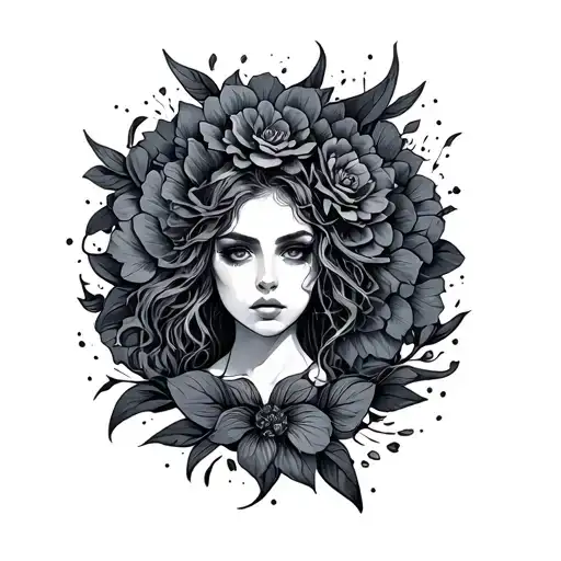 Lonely but surrounded tattoo design idea