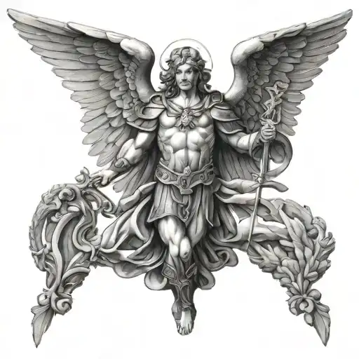 st. Michael archangel tattoo tattoo design idea