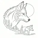 life is strange 2 wolves  tattoo design idea