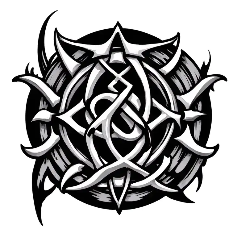 tryzub symbol tattoo tattoo design idea