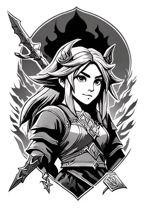 zelda twilight princess tattoo design idea