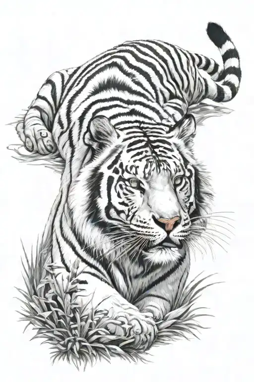 2006 white tiger tattoo design idea