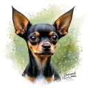 Miniature Pinscher and Chihuahua Mix named Savannah tattoo design idea
