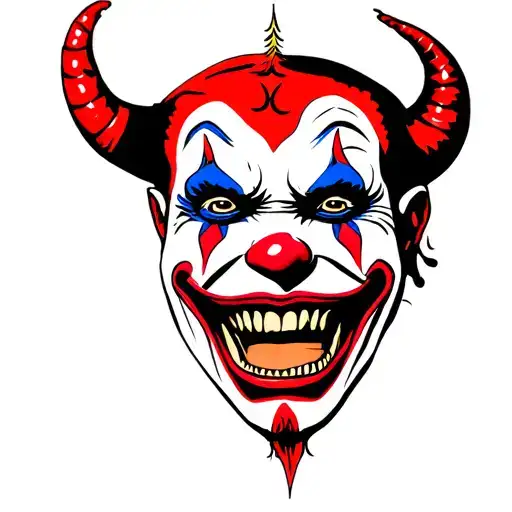 devil cholo clown tattoo design idea