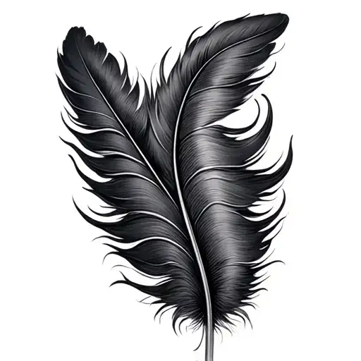 Infinity Feather tattoo design idea