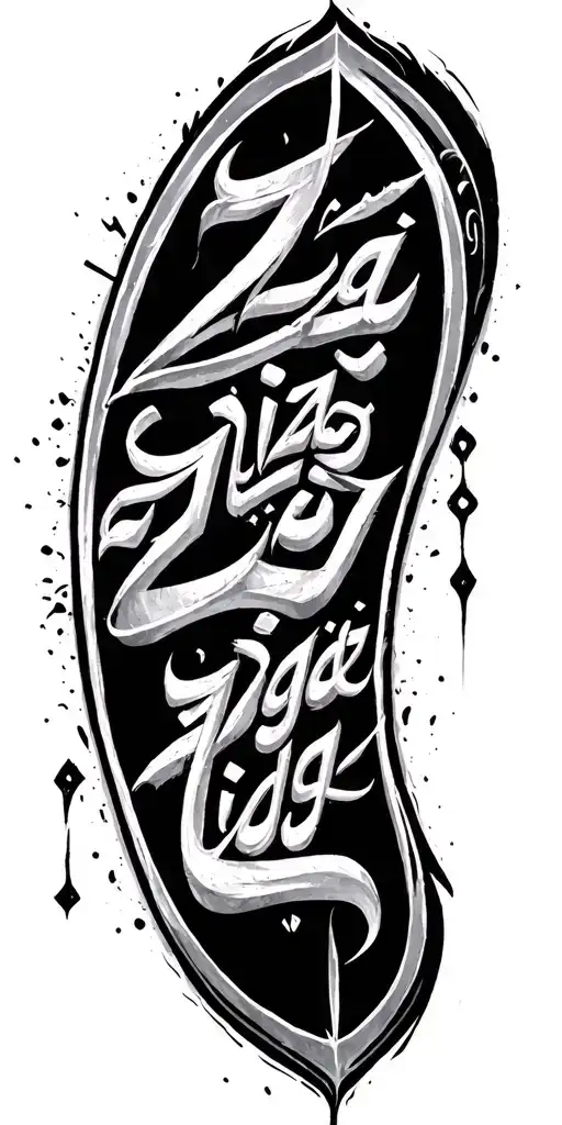 "Liza and Ridge" Arabic Calligraphy tattoo design idea