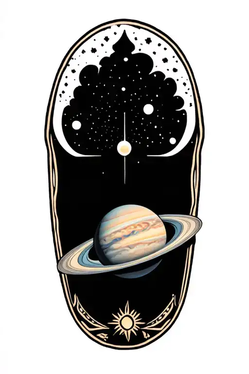 Uranus tattoo design idea