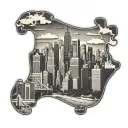 nyc skyline puzzle piece intertwined tattoo design idea