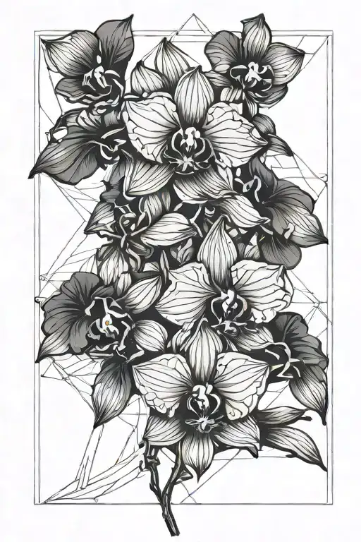 blackout orchids  tattoo design idea