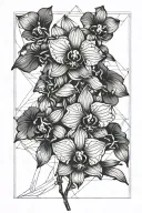 blackout orchids  tattoo design idea