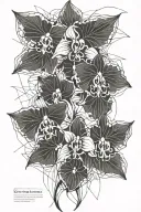 blackout orchids  tattoo design idea
