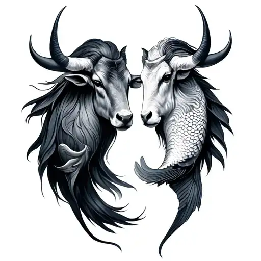 Taurus And Pisces tattoo design idea
