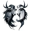 Taurus And Pisces tattoo design idea