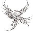 Phoenix Feminin tattoo design idea
