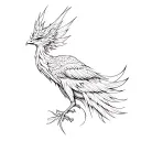 Phoenix Feminin tattoo design idea