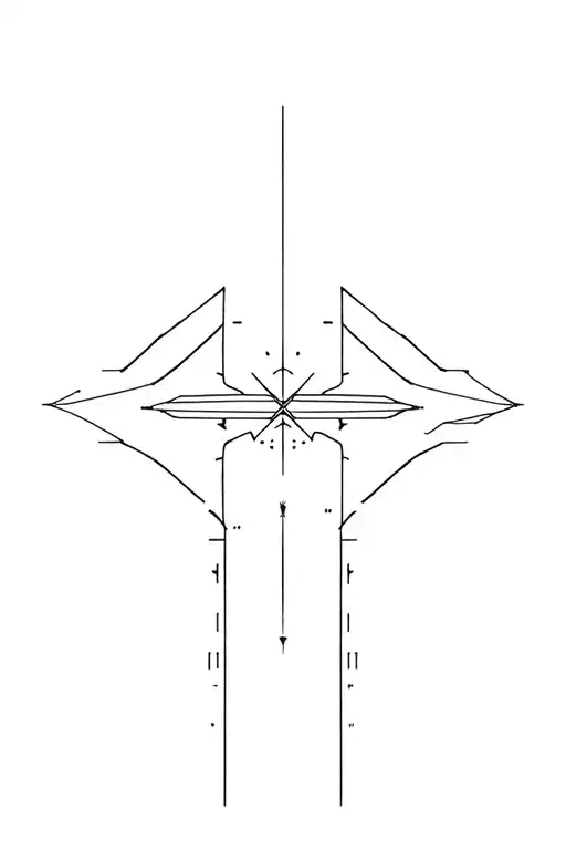 cyber sigilism style tattoo tattoo design idea