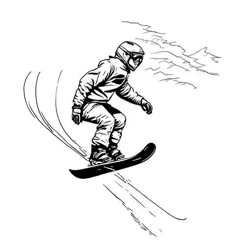 snowboarder tattoo design idea