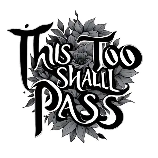 this too shall pass tattoo design idea